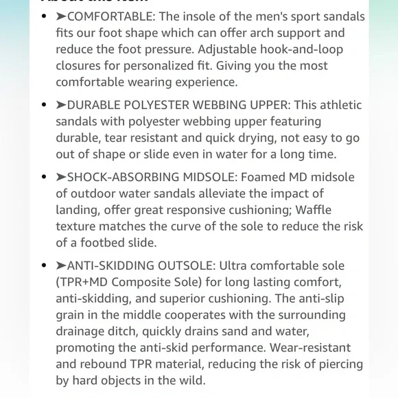 New! Mens' sport sandals - Picture 12 of 12